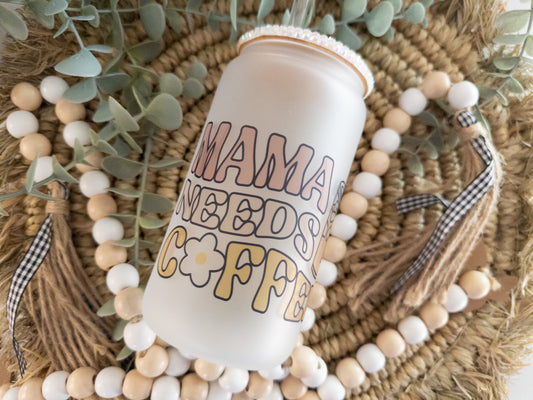 Retro Mama Glass Can