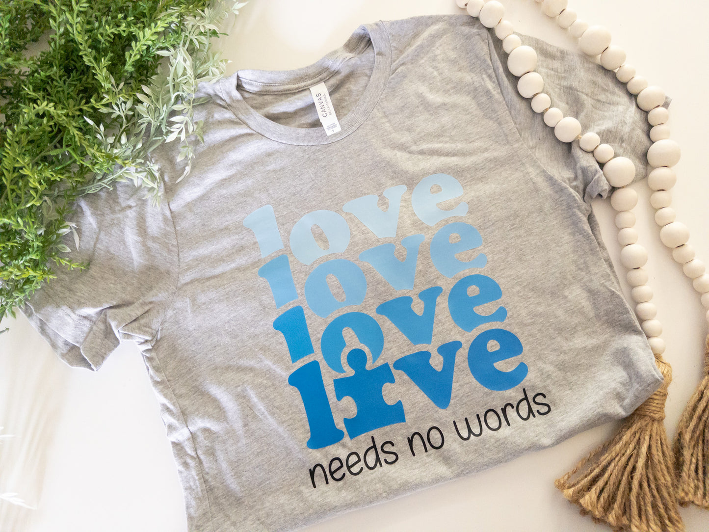 Love needs No Words Autism Shirt
