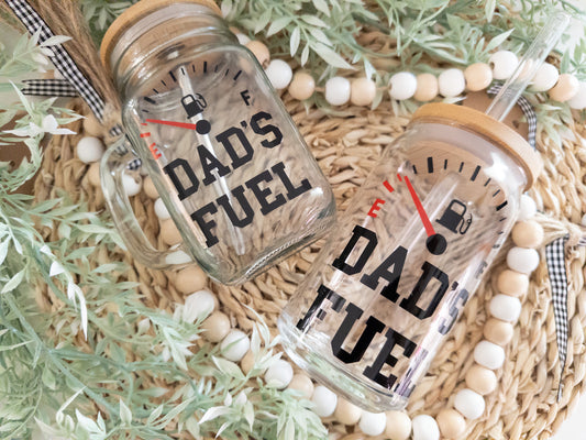 Dad's Fuel Glass Can| Mason Jar