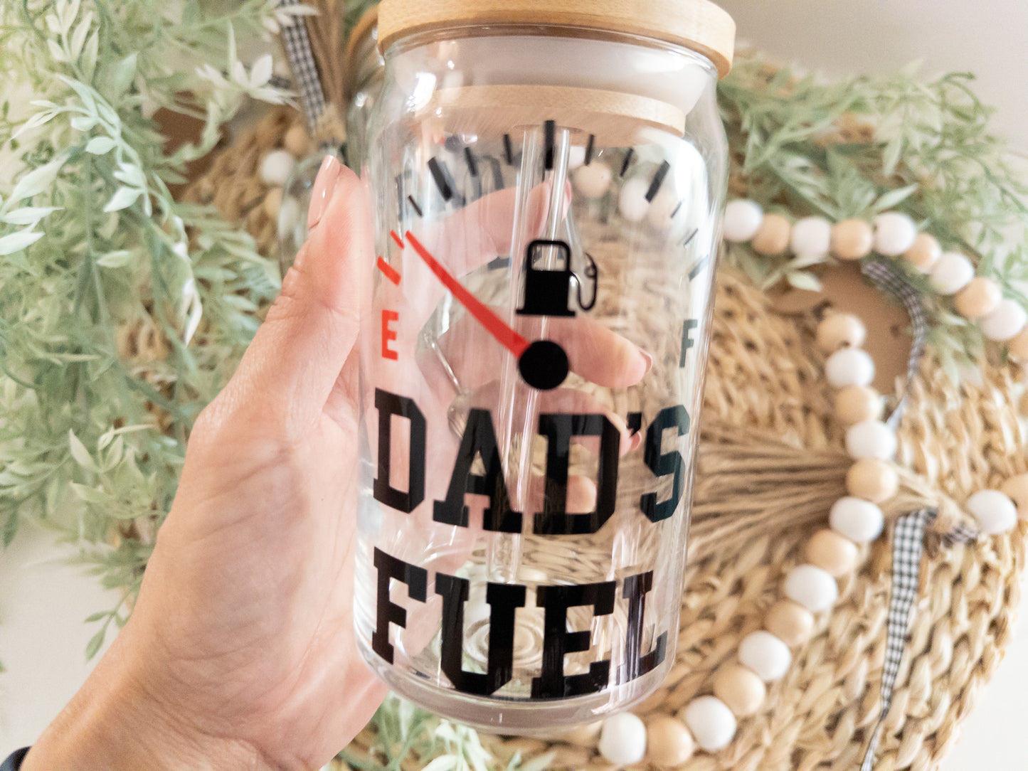 Dad's Fuel Glass Can| Mason Jar
