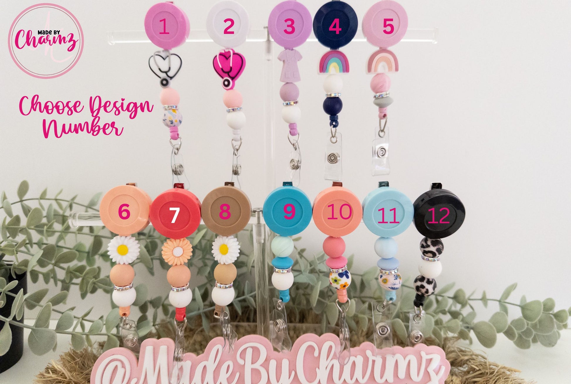 Beaded Badge Reels – Made By Charmz
